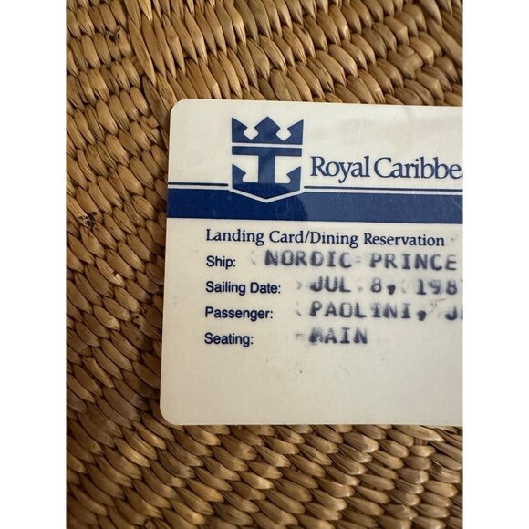 Vintage 1987 Royal Caribbean Nordic Prince Cruise Card - Picture 4 of 7